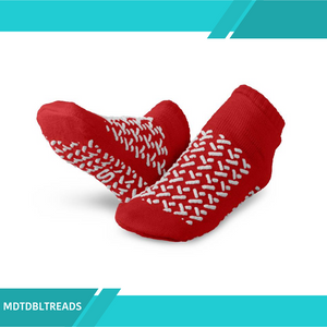 MEDIAS ANTIDESLIZANTES MEDLINE DOBLES ROJA S