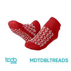 Medias Antideslizantes Medline Dobles – Rojo, Talla S