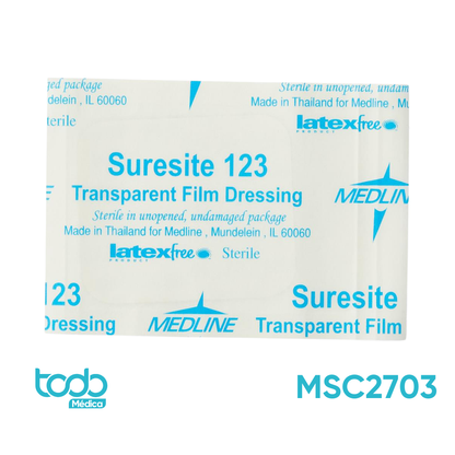 Apósito Transparente Suresite-123 – 2.4 x 2.8” | Caja con 100 unidades