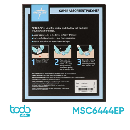 Apósito OptiLock® Superabsorbente 4" x 4" (No Adhesivo)