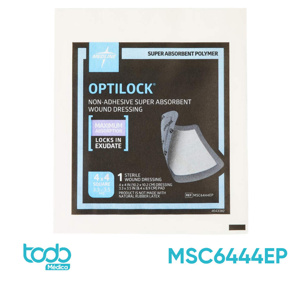 Apósito OptiLock® Superabsorbente 4" x 4" (No Adhesivo)