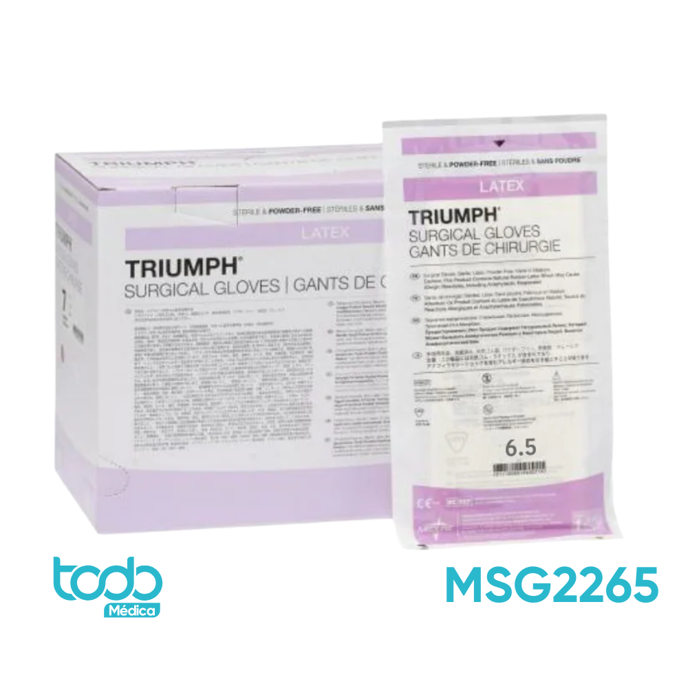 Guantes Quirúrgicos de Látex Triumph – Talla 6.5