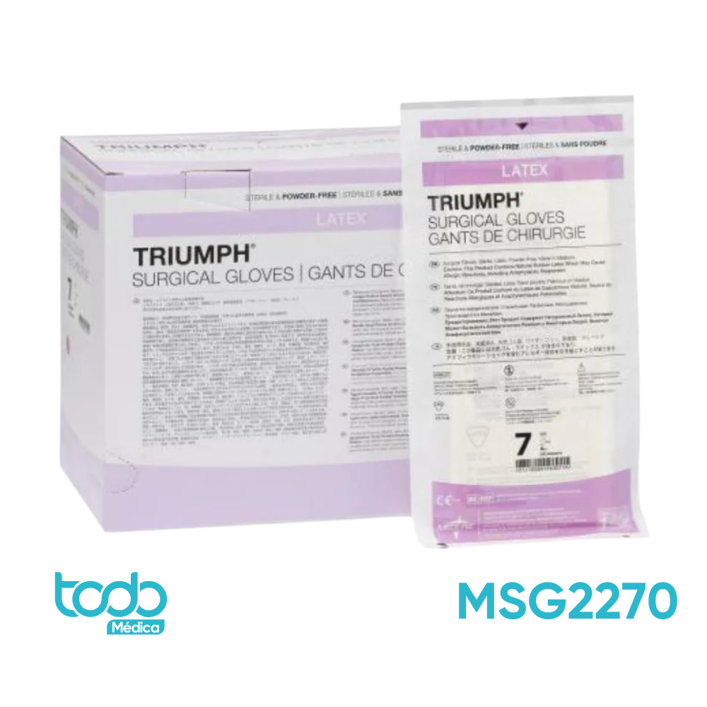 Guantes Quirúrgicos de Látex Triumph – Talla 7.0