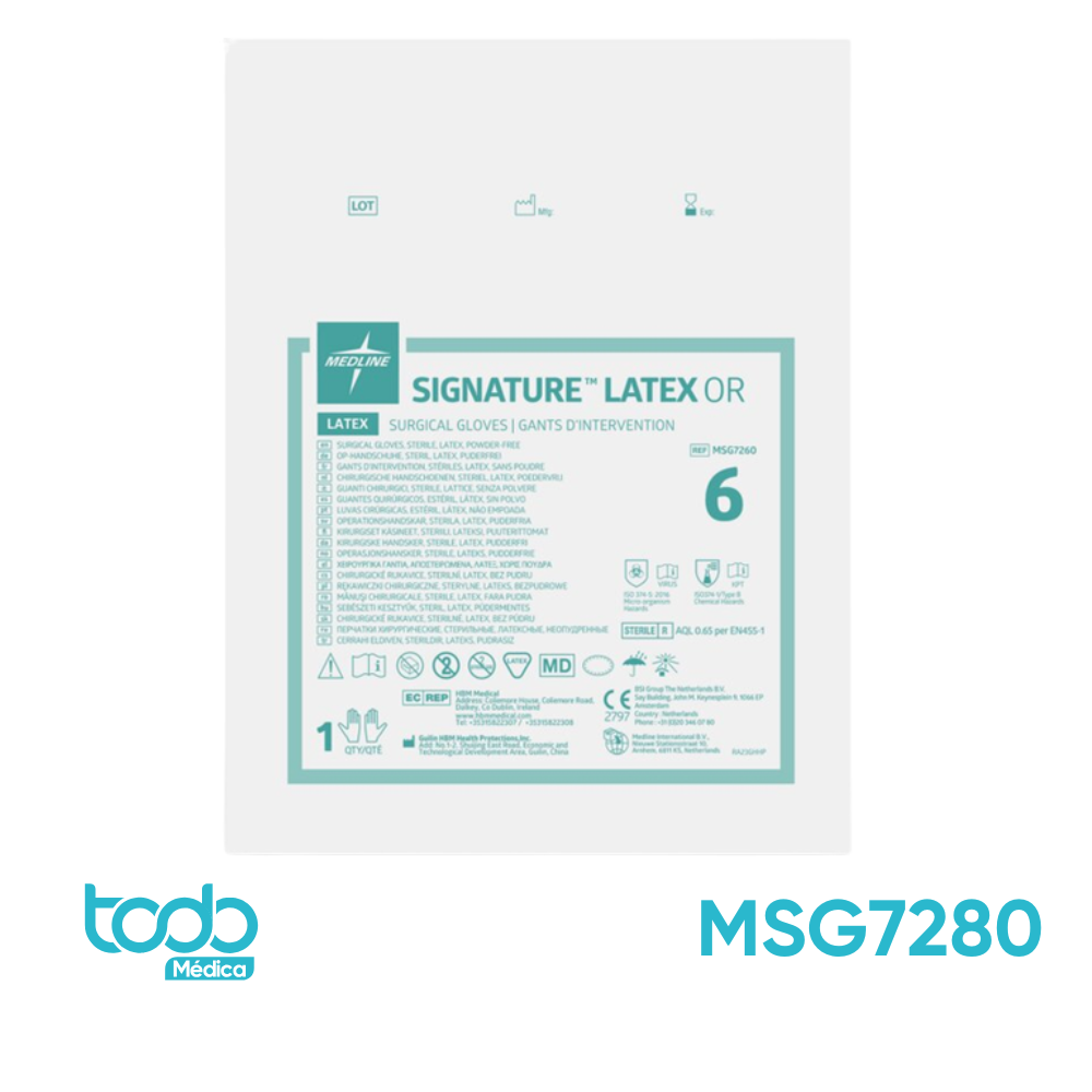 Guante Quirúrgico de Látex Signature® sin Polvo – Talla 8.0