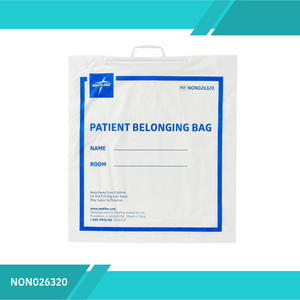BOLSA ARA PERTENENCIAS MEDLINE CON MANIGUETA BLANCA DE 18X20"