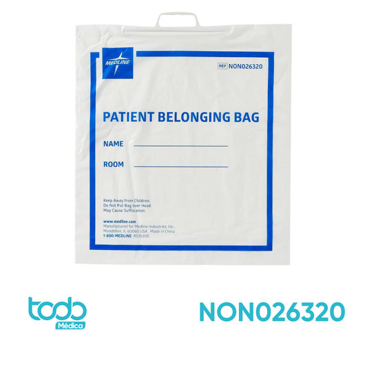 Bolsa para Pertenencias Medline con Manigueta Blanca 18 x 20"