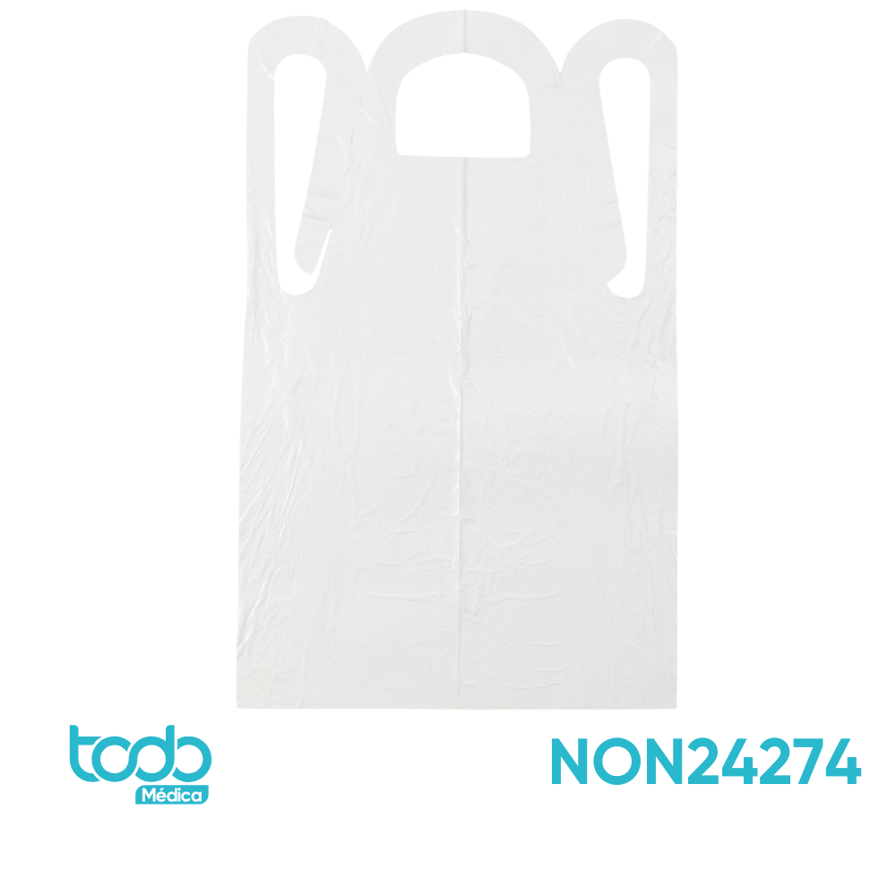 Delantal Desechable de Plástico Ligero Impermeable 70 x 115 cm