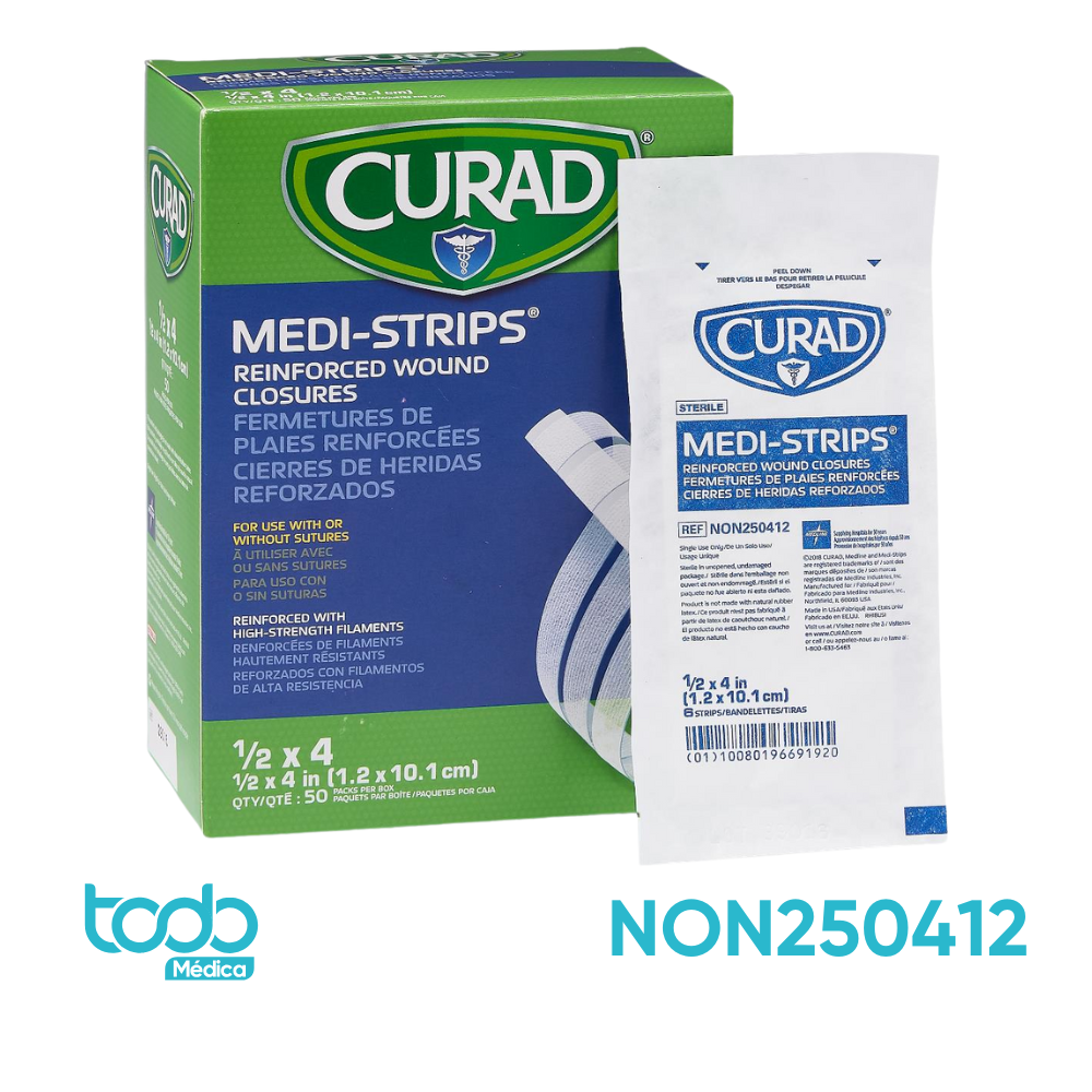Medi-Strip Curad 1/2” x 4” – Cierres Cutáneos Adhesivos