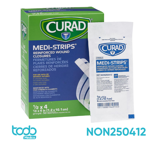 Medi-Strip Curad 1/2” x 4” – Cierres Cutáneos Adhesivos