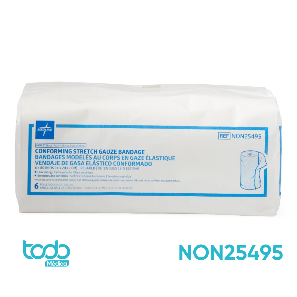 Venda de Gasa Tipo Kling – 6" x 1.9M (Paquete de 6)