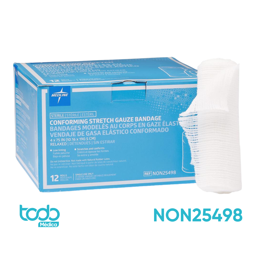 Venda de Gasa Tipo Kling Estéril – 4" x 2M