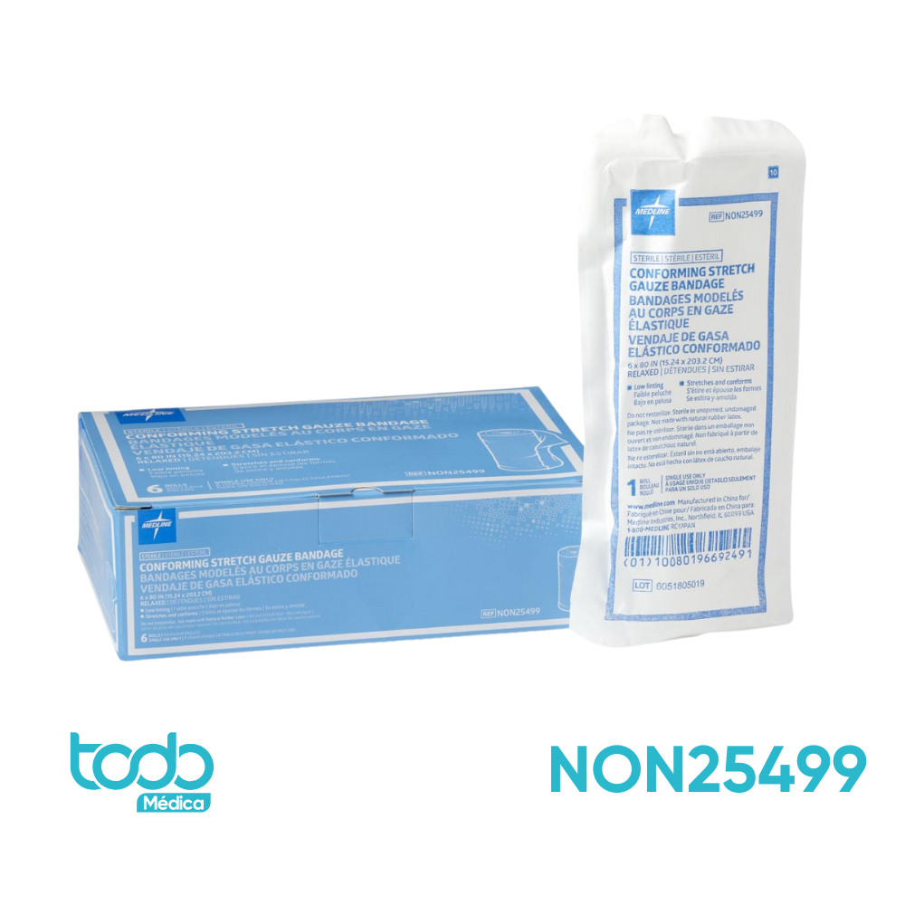 Venda de Gasa Tipo Kling Estéril – 6" x 2M