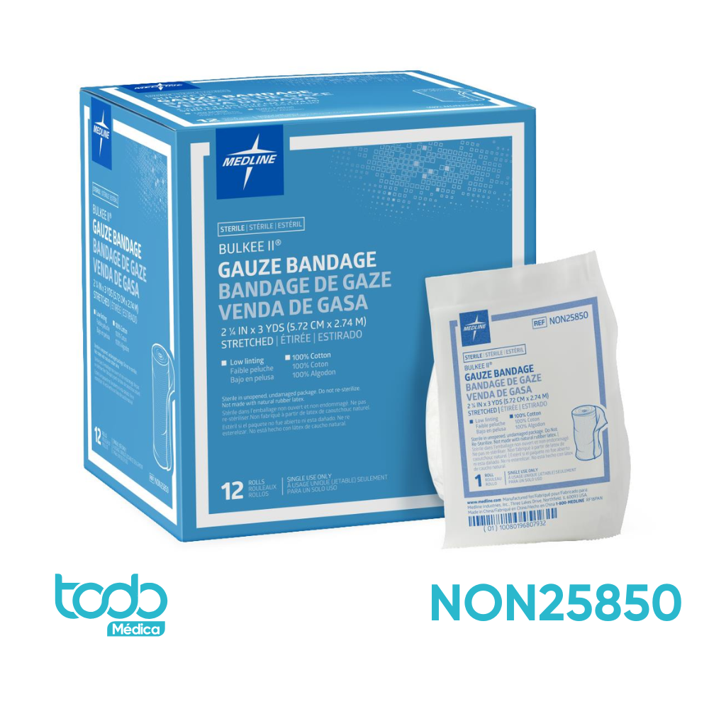 Venda de Gasa de 2.25" x 273 cm – 6 Capas | Caja con 96 unidades