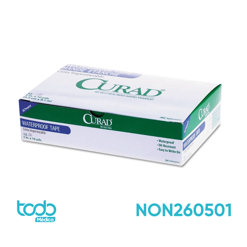 Esparadrapo Contra Agua Curad 1" x 10 yd (9.14 m)