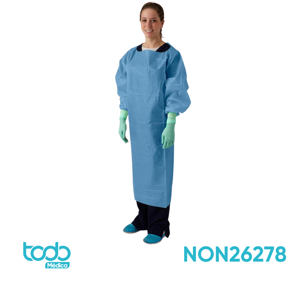 Bata de Aislamiento Impermeable para Algodón - Celeste, Talla L