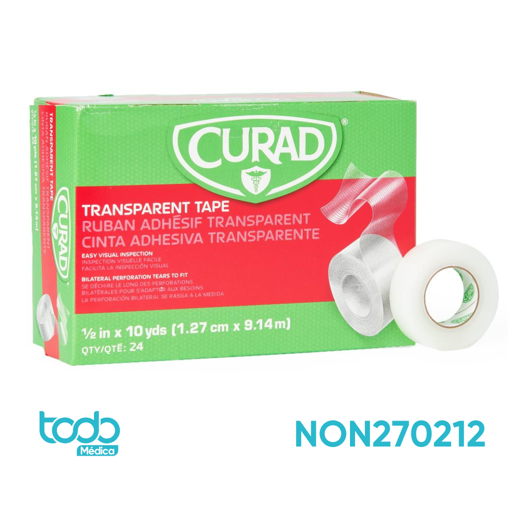 Cinta Transparente Transpore 1/2" – Adhesiva y Transpirable