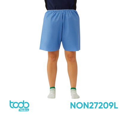 Pantalón Corto Desechable SMS Multicapa – Talla L | Azul