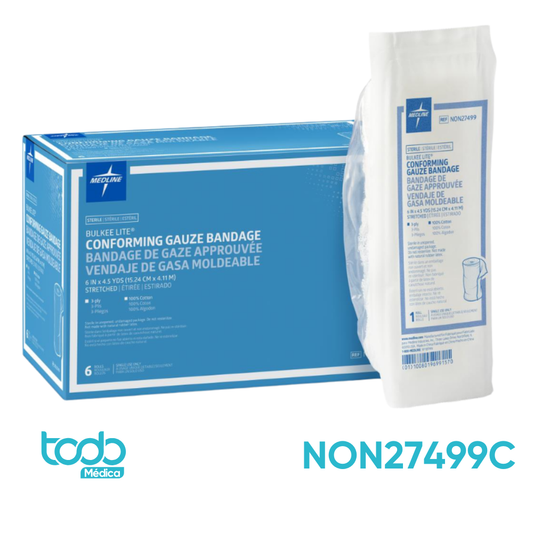 Venda de Gasa Tipo Kling Estéril 6" x 3.74m – Moldable y de Alta Calidad