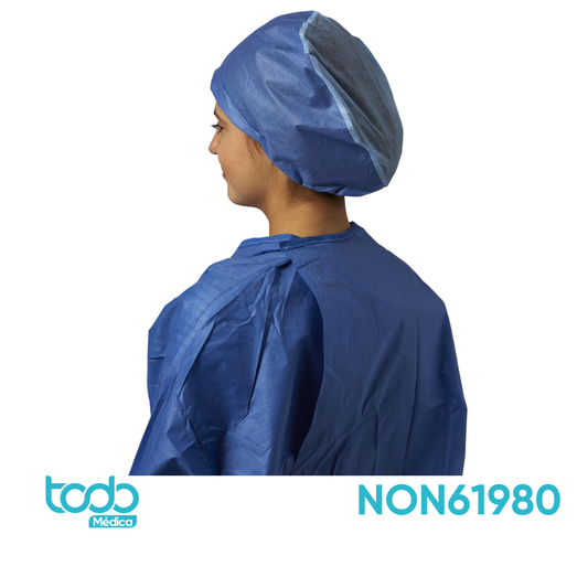 Gorro Quirúrgico Premium Universal con Elástico – Azul (Caja x 100 unidades)