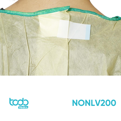 Bata de Aislamiento Nivel 2 – Color Amarillo – Talla L (Paquete x10)