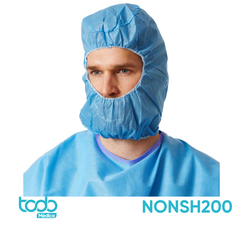 Cubre Barba y Cabeza Desechable – Azul | Caja con 100 unidades