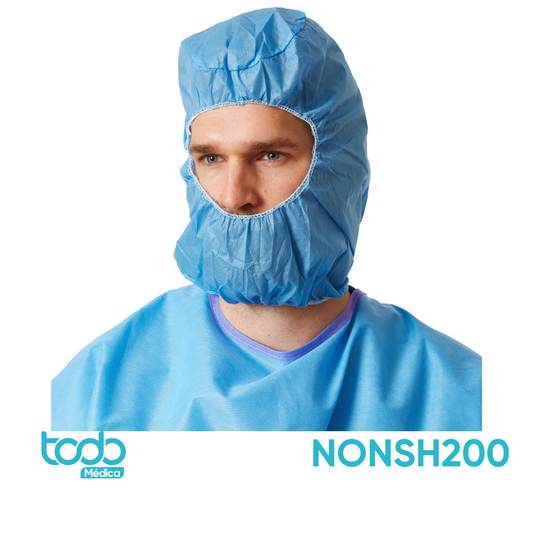 Cubre Barba y Cabeza Desechable – Azul | Caja con 100 unidades