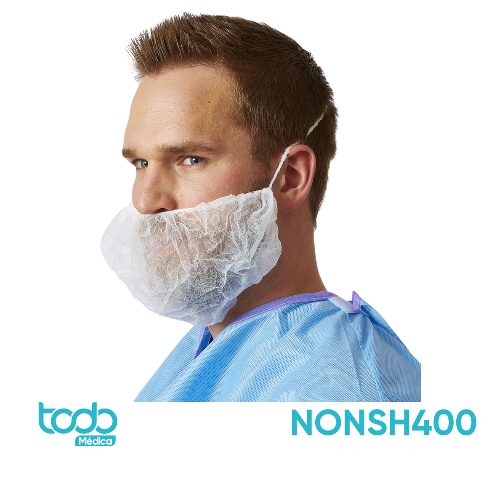 Cubre Barba Blanco – Caja con 100 unidades | Talla única