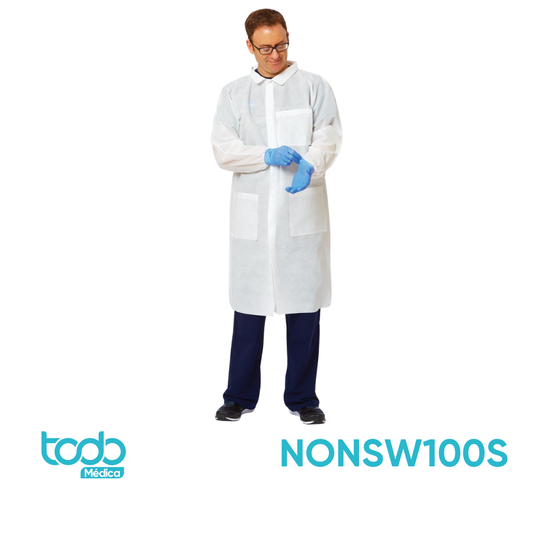 Gabacha Desechable con Broches – Talla S (Paquete x10)