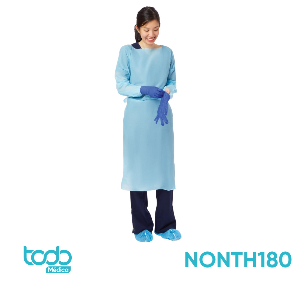 Bata Plástica con Sujeción al Dedo Color Celeste – Talla Universal