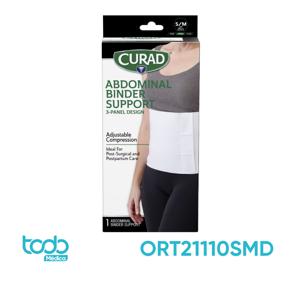 Faja Abdominal Curad Post-Operatoria – 3 Paneles – S/M (30–45")