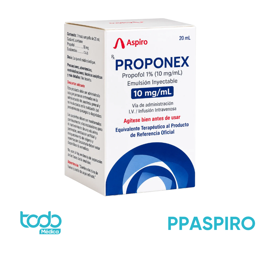 Propofol 1% (10 mg/mL) Emulsión Inyectable – Frasco Ampolla 20 mL