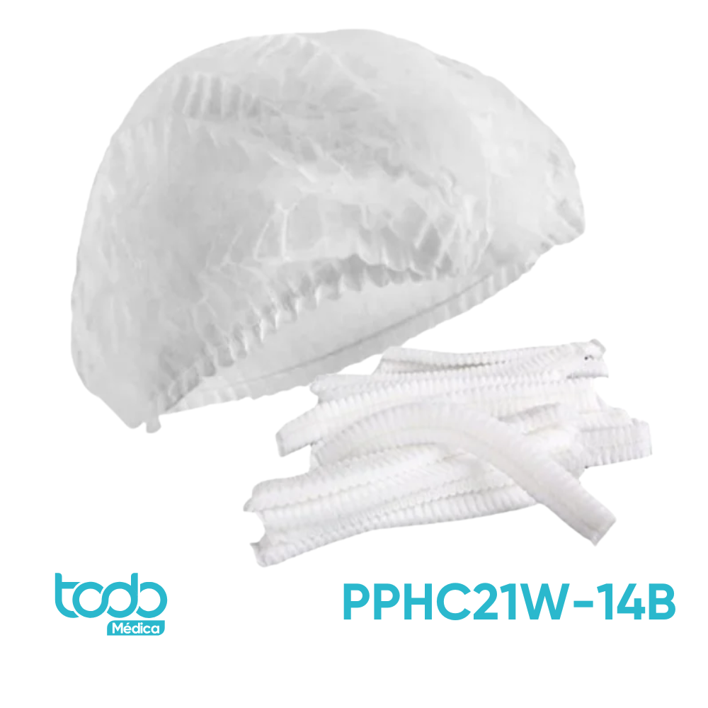 Gorro Desechable Tipo Clip – Color Blanco (Paquete de 100)