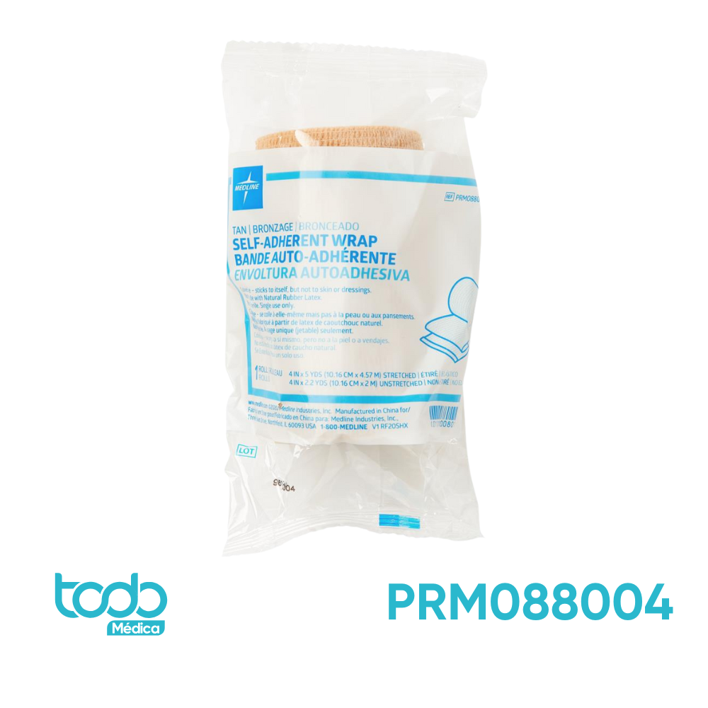 Venda Cohesiva sin Látex 10.2 cm x 4.6 m – Medline