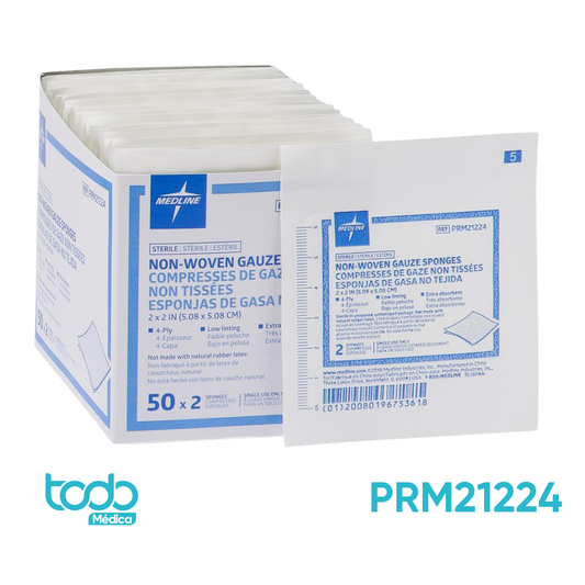 Apósito de Gasa Estéril No Tejida 2x2 pulgadas – 4 capas