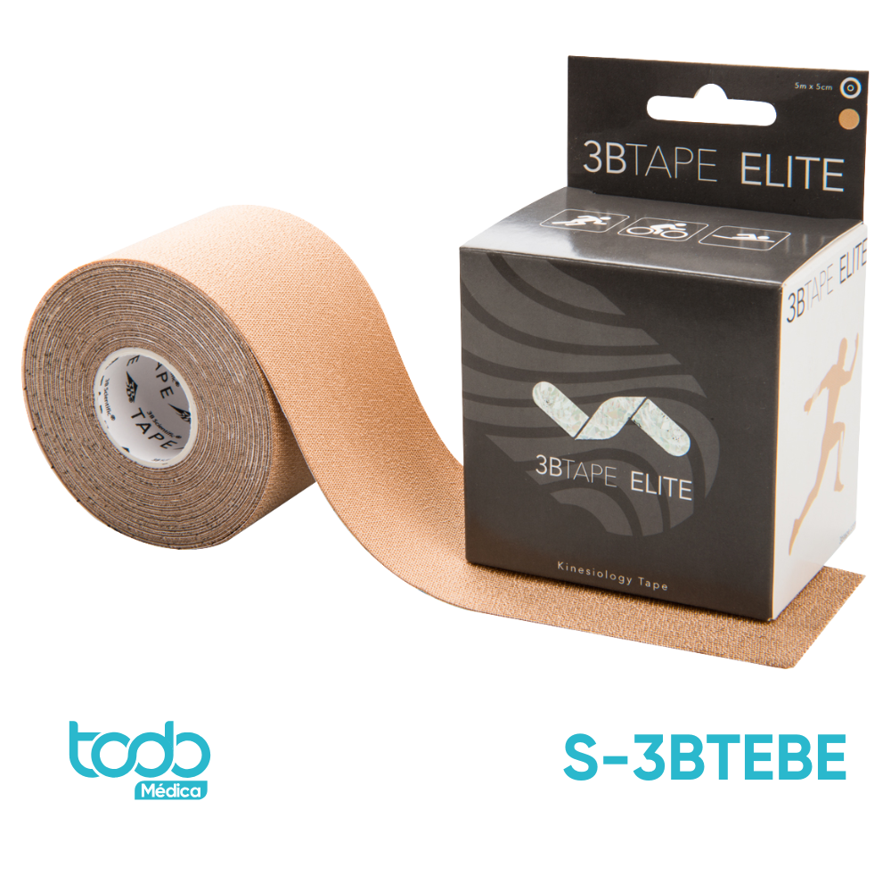 Vendaje Neuromuscular Elite Beige – Kinesiology Tape Premium – Rollo 2" x 5 m