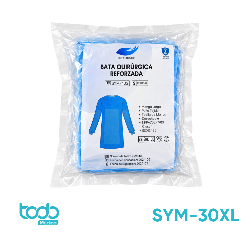 Bata Quirúrgica Soft-Touch Nivel 3 No Reforzada – Talla XL