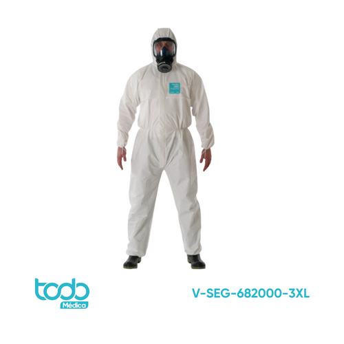 TRAJE DE PROTECCIÓN MICROGUARD ANSELL CON GORRO BORDE SEGURIDAD TALLA 3XL