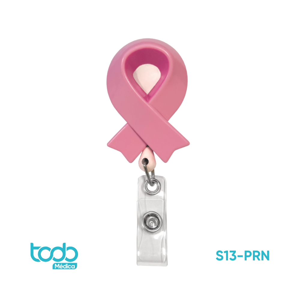 Cordón Identificador Prestige Lazo Rosado Retráctil