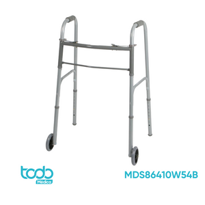 ANDADERA PLEGABLE AJUSTABLE CON RODINES DE 32.5-39.5"