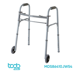 ANDADERA PEDIATRICA PLEGABLE AJUSTABLE CON RODINES DE 25-32"