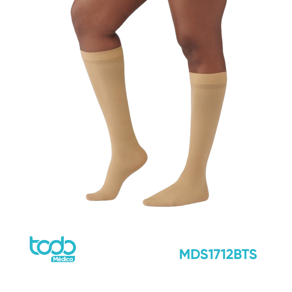 MEDIA COMPRESION 8-15 PARA RODILLA COLOR BEIGE - TALLA M CORTA