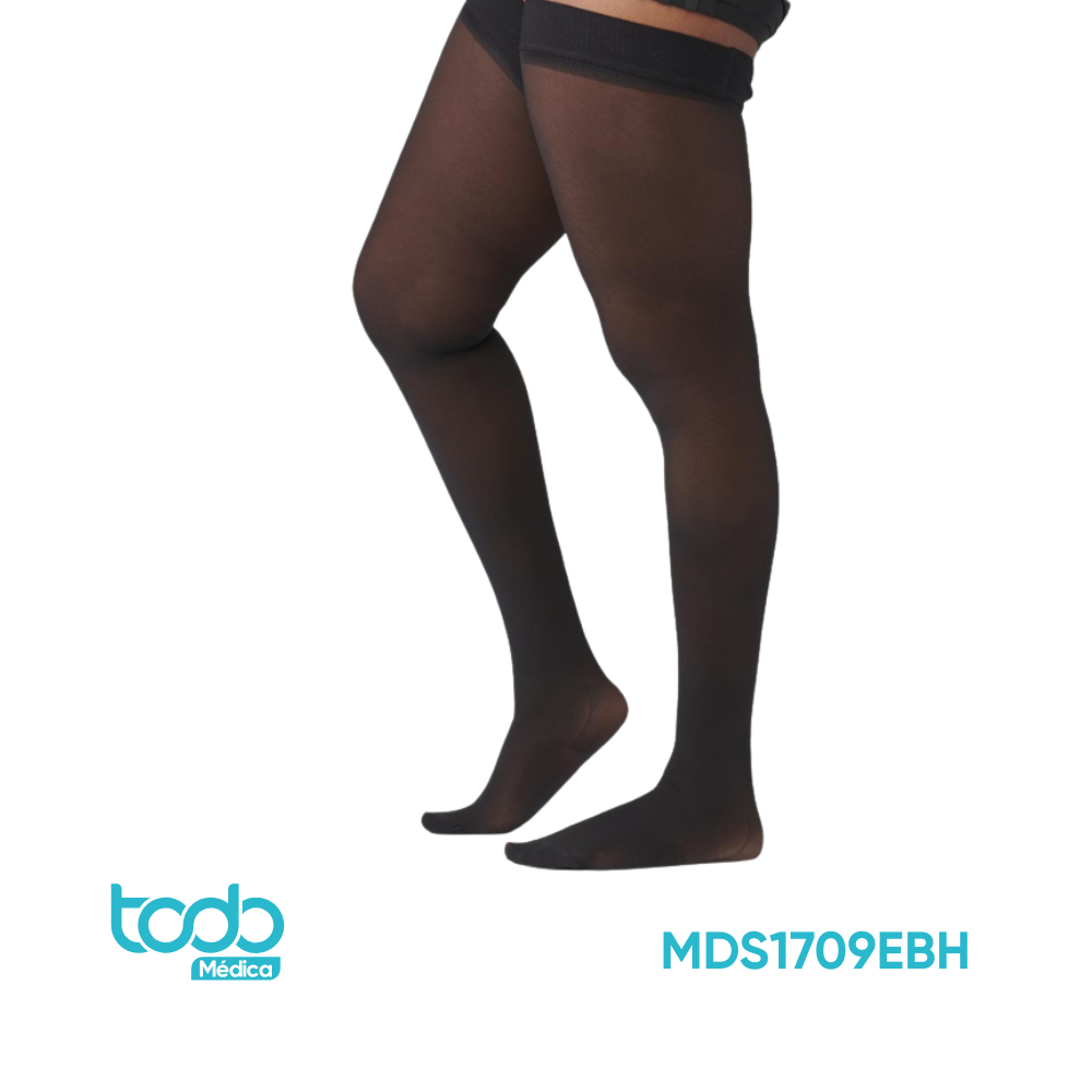 MEDIA COMPRESION 20-30 PARA MUSLO COLOR NEGRO - TALLA E