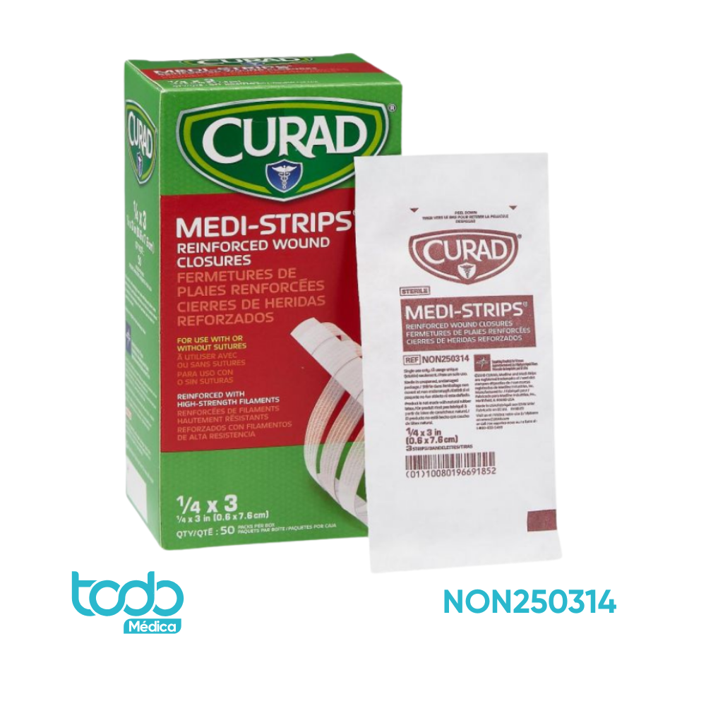 MEDI-STRIP Curad 1/4” x 3” – Cierres Cutáneos Adhesivos